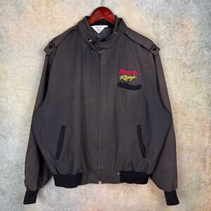 VTG 90s Snap On Racing Jacket XL Black Full Zip Nascar Embroidered Motorsports